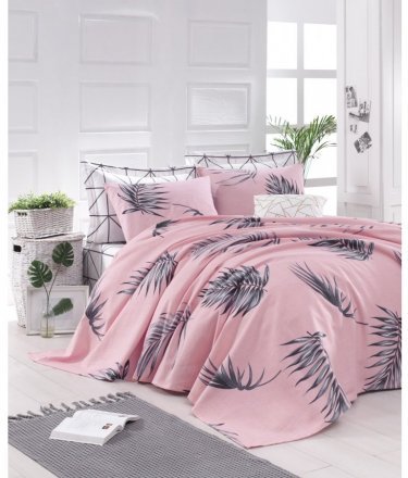 Покривало піке Home Perfect Vitta рожевий 160х235 см svt-2000022271271