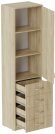 Пенал Анжело Ferrum-decor на 3 полиці з дверима та 4 ящиками 1900x500x380 ДСП Дуб Сонома 16 мм (FRD-104968)
