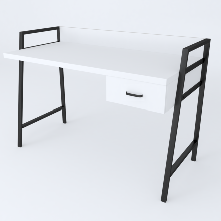 Письмовий стіл Ferrum-decor 750x1200x600 Чорний метал ДСП Біле 32 мм (FRD-103443)