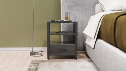Тумба універсальна Ferrum-decor Вів'єн 1/1 50x41x40 чорний ДСП Сосна Кембра 16мм (FRD-104144) Тумба універсальна Ferrum-decor Вів'єн 1/1 50x41x40 чорний ДСП Сосна Кембра 16мм (FRD-104144)