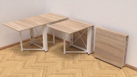 Стіл-книга трансформер Оріон 2 Ferrum-decor 750x1520x730 Білий метал ДСП Дуб Сонома 16 мм (FRD-104593) Стіл-книга трансформер Оріон 2 Ferrum-decor 750x1520x730 Білий метал ДСП Дуб Сонома 16 мм (FRD-104593)