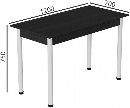 Стіл кухонний Ferrum-decor Беніта 75x120x70 Білий ДСП Сосна Кембра 16мм (FRD-105694)