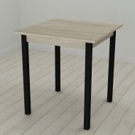 Стіл кухонний Ferrum-decor Дієго 75x80x80 Чорний ДСП Сонома 16мм (FRD-106309) Стіл кухонний Ferrum-decor Дієго 75x80x80 Чорний ДСП Сонома 16мм (FRD-106309)