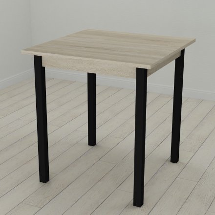 Стіл кухонний Ferrum-decor Дієго 75x80x80 Чорний ДСП Сонома 16мм (FRD-106309) Стіл кухонний Ferrum-decor Дієго 75x80x80 Чорний ДСП Сонома 16мм (FRD-106309)