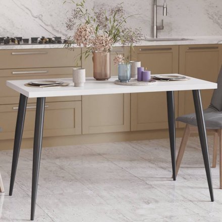 Кухонний стіл Марсель 30 Ferrum-decor 75x120x60 Чорний метал ДСП Білий 32 мм (FRD-106741) Кухонний стіл Марсель 30 Ferrum-decor 75x120x60 Чорний метал ДСП Білий 32 мм (FRD-106741)