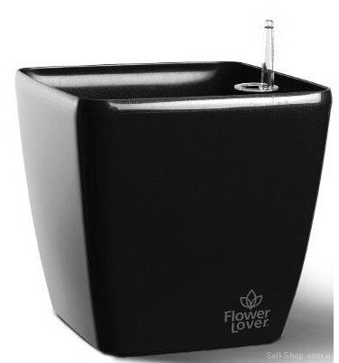 Розумний вазон Flower Lover Quadrato 18 см чорний глянсовий 4111661 Розумний вазон Flower Lover Quadrato 18 см чорний глянсовий 4111661