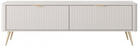 Тумба під телевізор Perfect Home Ланте / Lante 2-дверна з золотими ніжками 2D/163 Беж (PFH-091118) Тумба під телевізор Perfect Home Ланте / Lante 2-дверна з золотими ніжками 2D/163 Беж (PFH-091118)