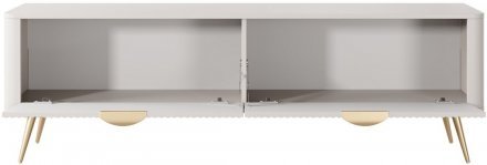 Тумба під телевізор Perfect Home Ланте / Lante 2-дверна з золотими ніжками 2D/163 Беж (PFH-091118) Тумба під телевізор Perfect Home Ланте / Lante 2-дверна з золотими ніжками 2D/163 Беж (PFH-091118)
