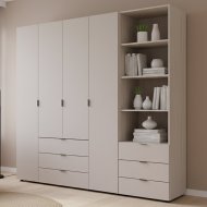 Шафа для одягу Doros Гелар Кашемір 4ДСП з пеналом 215х49.5х203.4 (DRS-011930) Шафа для одягу Doros Гелар Кашемір 4ДСП з пеналом 215х49.5х203.4 (DRS-011930)