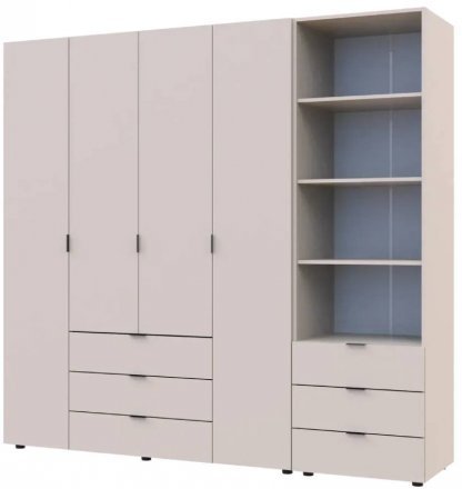 Шафа для одягу Doros Гелар Кашемір 4ДСП з пеналом 215х49.5х203.4 (DRS-011930) Шафа для одягу Doros Гелар Кашемір 4ДСП з пеналом 215х49.5х203.4 (DRS-011930)
