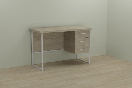 Письмовий стіл Ferrum-decor Гаррі 76x140x70 білий ДСП Дуб Сонома 32мм (FRD-101017) Письмовий стіл Ferrum-decor Гаррі 76x140x70 білий ДСП Дуб Сонома 32мм (FRD-101017)