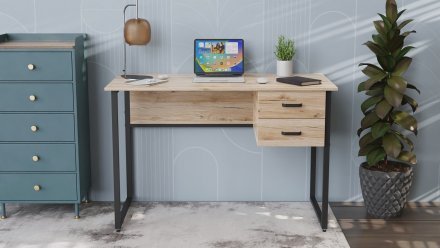 Письмовий стіл Ferrum-decor Гаррі 76x140x70 білий ДСП Дуб Сонома 32мм (FRD-101017) Письмовий стіл Ferrum-decor Гаррі 76x140x70 білий ДСП Дуб Сонома 32мм (FRD-101017)