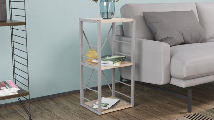 Етажерка 3/34 Ferrum-decor Серії Конект 73x34x28 сірий ДСП Дуб Сан-Марино 16мм (FRD-104302) Етажерка 3/34 Ferrum-decor Серії Конект 73x34x28 сірий ДСП Дуб Сан-Марино 16мм (FRD-104302)