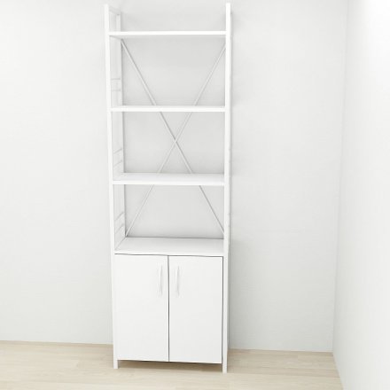 Етажерка 4/60 Ferrum-decor Серії Конект із тумбою 179x60x28 Білий ДСП Біле (FRD-104491) Етажерка 4/60 Ferrum-decor Серії Конект із тумбою 179x60x28 Білий ДСП Біле (FRD-104491)