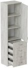 Пенал Анжело Ferrum-decor на 3 полиці з дверима та 4 ящиками 1900x500x380 ДСП Бетон 16 мм (FRD-104970)