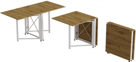 Стіл-книга трансформер Оріон 2 Ferrum-decor 750x1520x730 Білий метал ДСП Дуб Артизан 16 мм (FRD-104595) Стіл-книга трансформер Оріон 2 Ferrum-decor 750x1520x730 Білий метал ДСП Дуб Артизан 16 мм (FRD-104595)