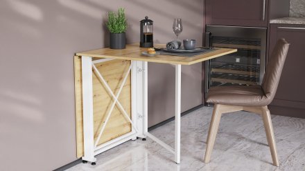 Стіл-книга трансформер Оріон 2 Ferrum-decor 750x1520x730 Білий метал ДСП Дуб Артизан 16 мм (FRD-104595) Стіл-книга трансформер Оріон 2 Ferrum-decor 750x1520x730 Білий метал ДСП Дуб Артизан 16 мм (FRD-104595)
