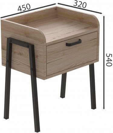 Тумба модульна Ferrum-decor Бетті 540x450x320 метал Чорний ДСП Дуб Сан-Марино 16 мм (FRD-105508) Тумба модульна Ferrum-decor Бетті 540x450x320 метал Чорний ДСП Дуб Сан-Марино 16 мм (FRD-105508)