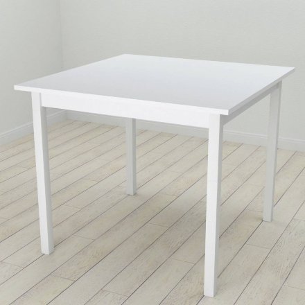 Стіл кухонний Ferrum-decor Дієго 75x90x90 Білий ДСП Біле 16мм (FRD-106311) Стіл кухонний Ferrum-decor Дієго 75x90x90 Білий ДСП Біле 16мм (FRD-106311)