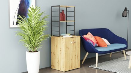 Стіл-тумба трансформер Смарт 4/1 з етажеркою Ferrum-decor 1430x1450x500 Чорний метал ДСП Дуб Артизан 16 мм (FRD-105128) Стіл-тумба трансформер Смарт 4/1 з етажеркою Ferrum-decor 1430x1450x500 Чорний метал ДСП Дуб Артизан 16 мм (FRD-105128)