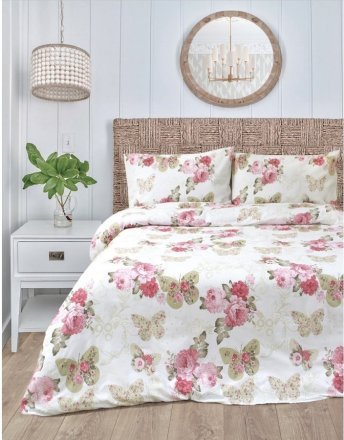 Постільна білизна Ranforce Diana рожевий євро svt-2000022284578 Постільна білизна Ranforce Diana рожевий євро svt-2000022284578