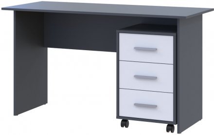 Офісний стіл Doros Т3 120х60х78 см Графіт/Білий (DRS-011315) Офісний стіл Doros Т3 120х60х78 см Графіт/Білий (DRS-011315)