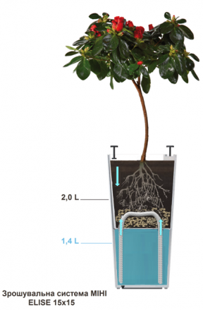 Вазон Elise 15 см антрацит глянець 411138876