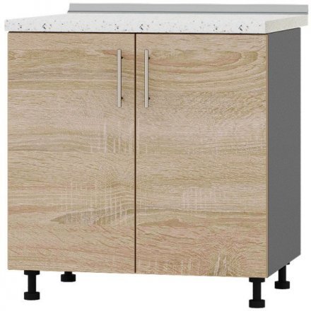 Кухонний модуль під мийку Оптіма Низ Н84-800 Антрацит/Дуб Сонома (без стільниці) 800х461х820 мм (DTM-072299)