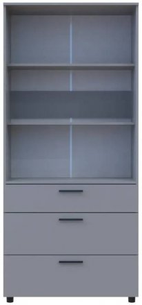 Шафа для одягу Doros Торн Сірий 2 ДСП/3Ш (полиці) 90х51.6х200 (DRS-012024) Шафа для одягу Doros Торн Сірий 2 ДСП/3Ш (полиці) 90х51.6х200 (DRS-012024)