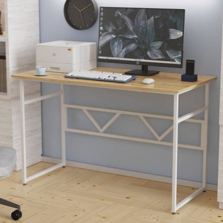 Комп'ютерний стіл Ferrum-decor Раян 75x140x60 білий ДСП Дуб Сан-Марино 16мм (FRD-101144) Комп'ютерний стіл Ferrum-decor Раян 75x140x60 білий ДСП Дуб Сан-Марино 16мм (FRD-101144)