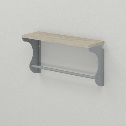 Полиця настінна Ferrum-decor Юзібі 270x600x150 метал Сірий ДСП Сонома 16 мм (FRD-102691) Полиця настінна Ferrum-decor Юзібі 270x600x150 метал Сірий ДСП Сонома 16 мм (FRD-102691)