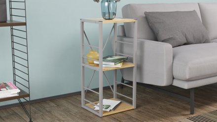 Етажерка 3/34 Ferrum-decor Серії Конект 73x34x28 сірий ДСП Дуб Артизан 16мм (FRD-104303) Етажерка 3/34 Ferrum-decor Серії Конект 73x34x28 сірий ДСП Дуб Артизан 16мм (FRD-104303)