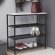Полиця для взуття Слайм 3 Ferrum-decor 635x630x260 Чорний метал ДСП Біле 16 мм (FRD-105156)