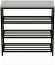 Полиця для взуття Слайм 3 Ferrum-decor 635x630x260 Чорний метал ДСП Біле 16 мм (FRD-105156)