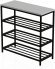 Полиця для взуття Слайм 3 Ferrum-decor 635x630x260 Чорний метал ДСП Біле 16 мм (FRD-105156)