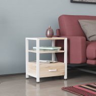 Тумба універсальна Ferrum-decor Вів'єн 1/1 50x41x40 білий ДСП Дуб Сан-Марино 16мм (FRD-104146) Тумба універсальна Ferrum-decor Вів'єн 1/1 50x41x40 білий ДСП Дуб Сан-Марино 16мм (FRD-104146)