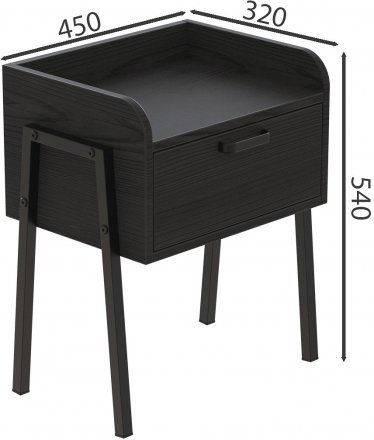 Тумба модульна Ferrum-decor Бетті 540x450x320 метал Чорний ДСП Сосна Кембра 16 мм (FRD-105509) Тумба модульна Ferrum-decor Бетті 540x450x320 метал Чорний ДСП Сосна Кембра 16 мм (FRD-105509)