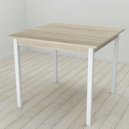 Стіл кухонний Ferrum-decor Дієго 75x90x90 Білий ДСП Сонома 16мм (FRD-106312) Стіл кухонний Ferrum-decor Дієго 75x90x90 Білий ДСП Сонома 16мм (FRD-106312)