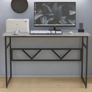 Стіл письмовий Раян Ferrum-decor 750x1200x600 Чорний метал ДСП Бетон 32 мм (FRD-106480) Стіл письмовий Раян Ferrum-decor 750x1200x600 Чорний метал ДСП Бетон 32 мм (FRD-106480)