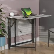 Стіл трансформер книжка Вуді Ferrum-decor 75x130x90 Чорний метал ДСП Бетон 16 мм (FRD-106743) Стіл трансформер книжка Вуді Ferrum-decor 75x130x90 Чорний метал ДСП Бетон 16 мм (FRD-106743)