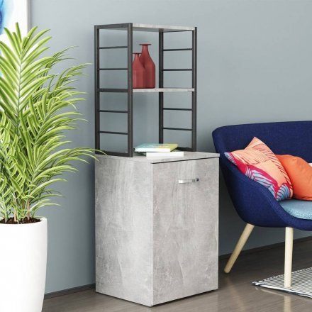 Стіл-тумба трансформер Смарт 4/1 з етажеркою Ferrum-decor 1430x1450x500 Чорний метал ДСП Бетон 16 мм (FRD-105129) Стіл-тумба трансформер Смарт 4/1 з етажеркою Ferrum-decor 1430x1450x500 Чорний метал ДСП Бетон 16 мм (FRD-105129)