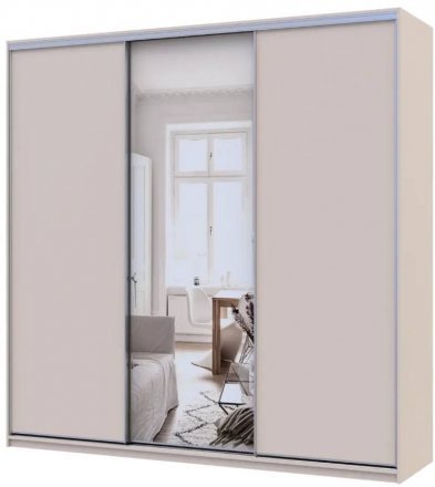 Шафа-купе Doros Сіті Лайт Кашемір 2 ДСП/1 зеркало 225х60х225 (80736383) Шафа-купе Doros Сіті Лайт Кашемір 2 ДСП/1 зеркало 225х60х225 (80736383)