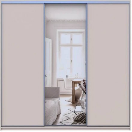 Шафа-купе Doros Сіті Лайт Кашемір 2 ДСП/1 зеркало 225х60х225 (80736383) Шафа-купе Doros Сіті Лайт Кашемір 2 ДСП/1 зеркало 225х60х225 (80736383)