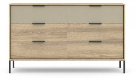 Комод Perfect Home Летто / Letto 6S/153 з 6 шухлядами Дуб терра темний/сірий кам'яний (PFH-092037)