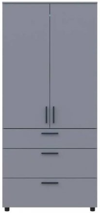 Шафа для одягу Doros Торн Сірий 2 ДСП/3Ш (штанга) 90х51.6х200 (DRS-012025) Шафа для одягу Doros Торн Сірий 2 ДСП/3Ш (штанга) 90х51.6х200 (DRS-012025)