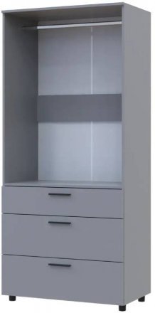 Шафа для одягу Doros Торн Сірий 2 ДСП/3Ш (штанга) 90х51.6х200 (DRS-012025) Шафа для одягу Doros Торн Сірий 2 ДСП/3Ш (штанга) 90х51.6х200 (DRS-012025)
