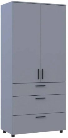 Шафа для одягу Doros Торн Сірий 2 ДСП/3Ш (штанга) 90х51.6х200 (DRS-012025) Шафа для одягу Doros Торн Сірий 2 ДСП/3Ш (штанга) 90х51.6х200 (DRS-012025)