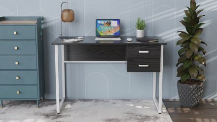 Комп'ютерний стіл Ferrum-decor Гаррі 75x140x70 білий ДСП Сосна Кембра 32мм (FRD-101020)