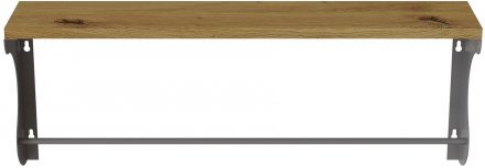 Полиця настінна Ferrum-decor Юзібі 270x600x150 метал Сірий ДСП Дуб Артизан 16 мм (FRD-102693)