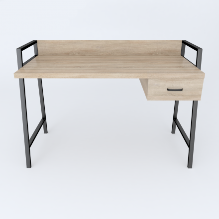 Письмовий стіл Ferrum-decor 750x1200x600 Чорний метал ДСП Дуб Сонома 32 мм (FRD-103446) Письмовий стіл Ferrum-decor 750x1200x600 Чорний метал ДСП Дуб Сонома 32 мм (FRD-103446)